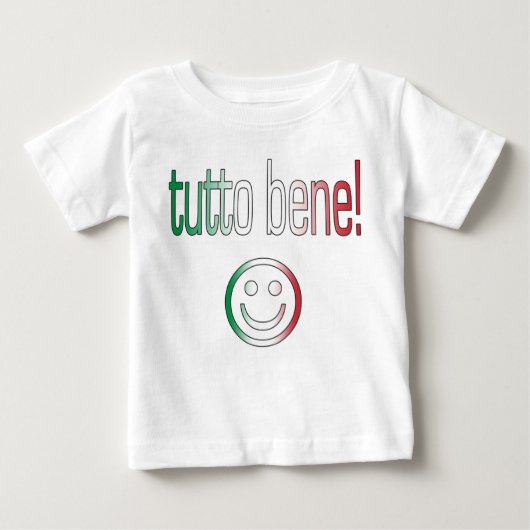 Tutto Bene! Italienische Flaggenfarben Baby T-shirt (Vorderseite)
