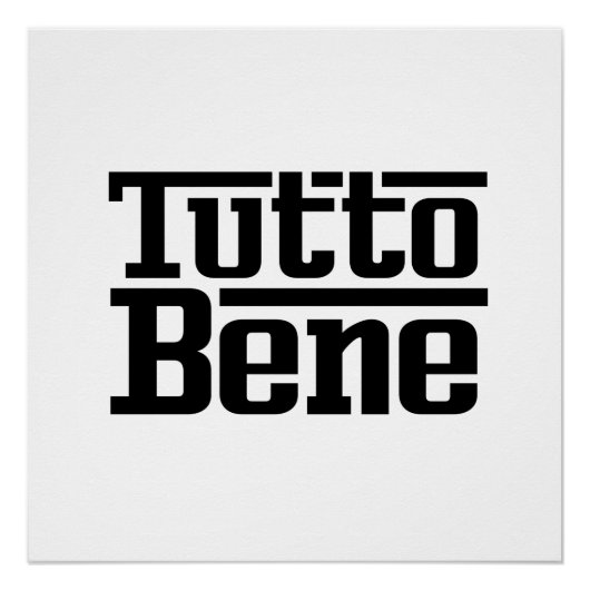 Tutto Bene Poster (Vorderseite)