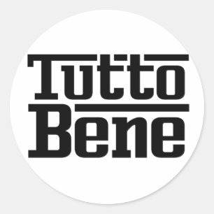 Tutto Bene Runder Aufkleber