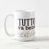 Tutto Va Bene (con fiori) Kaffeetasse (Links)