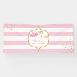 Tutu aufgeregt rosa Kleid und goldene Glitzer Glit Banner