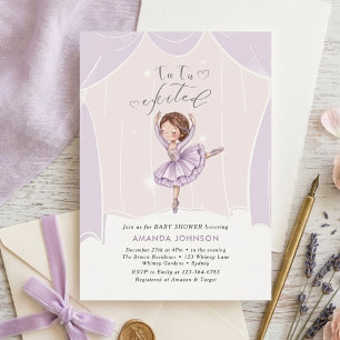 TuTu aufgeregte Ballerina-Baby-Party Einladung