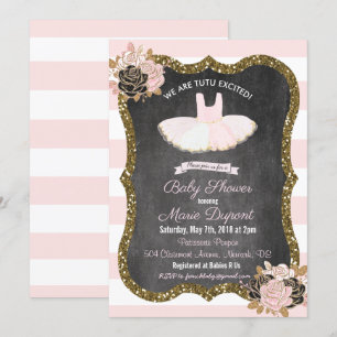 Tutu Aufgeregte Tutu-Baby-Shower-Einladung Einladung