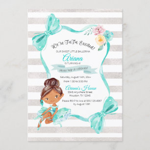 Tutu Aufregung Ballerina zum Geburtstag Einladung