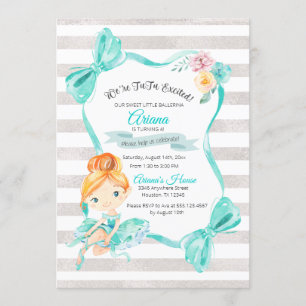 Tutu Aufregung Ballerina zum Geburtstag Einladung