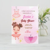 Tutu Baby Shower Einladung (Stehend Vorderseite)