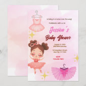 Tutu Baby Shower Einladung (Vorne/Hinten)