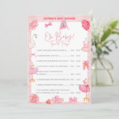 Tutu Ballerina Baby Shower - Bearbeitbarer Name, 1 Einladung (Stehend Vorderseite)