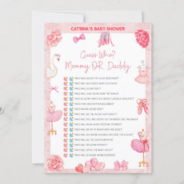 Tutu Ballerina Baby Shower - Bearbeitbarer Name, 1 Einladung