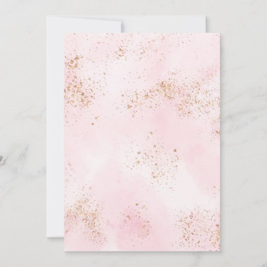 Tutu Ballerina Dress Glitzer Geburtstag Einladung (Rückseite)