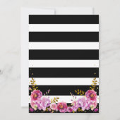 Tutu Ballerina Floral Sparkle Einladung (Rückseite)