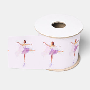 Tutu Ballerina in Pastellfarben auf einem Hübschen Ripsband