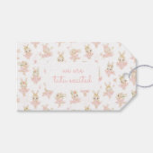 Tutu Ballerina Rabbit Bunny Baby Dusche Vielen Dan Geschenkanhänger (Vorderseite (Horizontal))