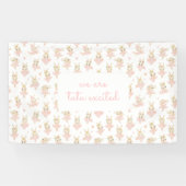 Tutu Ballerina Rabbit Bunny Baby Shower Banner (Horizontal)
