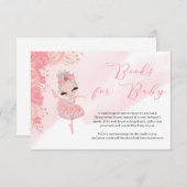 Tutu ballerina Rose gold Baby Showbuchanfrage Begleitkarte (Vorne/Hinten)