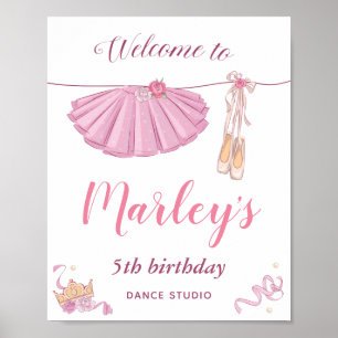 Tutu Ballerina Tanz Geburtstagsfeier jedes Alter Poster