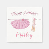 Tutu Ballerina Tanz jedes Alter Geburtstag Serviette (Vorderseite)