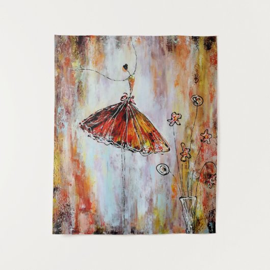 Tutu Ballerina Wandteppich (Vorderseite)