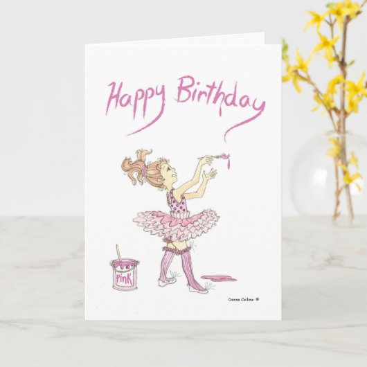 Tutu Birthday Card Karte (Gelbe Blume)