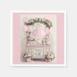 Tutu Cute Ballet Pink Ballerina Theme for Girls Serviette