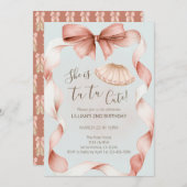 Tutu Cute Ballet Second Birthday Invitation Einladung (Vorne/Hinten)
