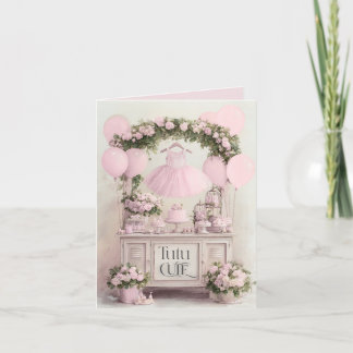 Tutu Cute Ballett Rosa Ballerina Thema für Mädchen Einladung