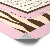 Tutu Diapers Giraffe Baby Shower Seekarte Poster (Ecke)