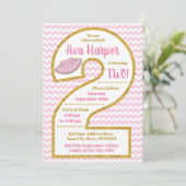 Tutu Einladung zum 2. Geburtstag | Ballerina Party (Stehend Vorderseite)