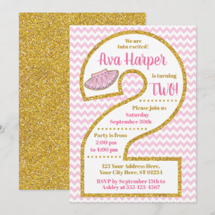 Tutu Einladung zum 2. Geburtstag   Ballerina Party