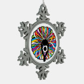 Tutu Elegant (Ballet Dancer) Snowflake Pewter Chri Schneeflocken Zinn-Ornament (Links)