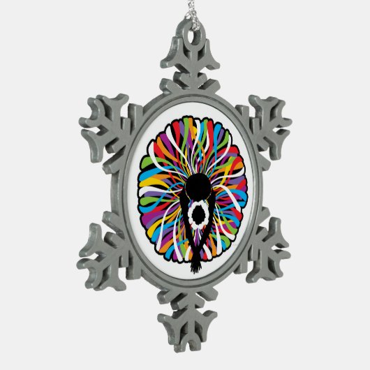 Tutu Elegant (Ballet Dancer) Snowflake Pewter Chri Schneeflocken Zinn-Ornament (Links)