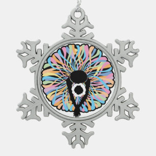 Tutu Elegant (Balletttänzerin) Schneeflocken Zinn-Ornament