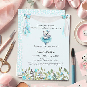 Tutu-erregtes Polar-Bärchen-Babymädchen-Shower Einladung
