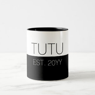 Tutu etabliert Elegante Geschenke für Oma Zweifarbige Tasse