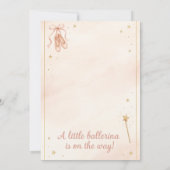 Tutu Excited Ballerina Baby Shower Invitation (Rückseite)