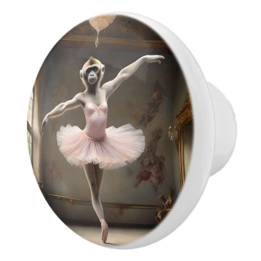 "Tutu-fantastisch! Gibbon's strampelhafte Pirouett Keramikknauf (Rechts)