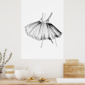 Tutu Fashion Sketch Poster (Küche)