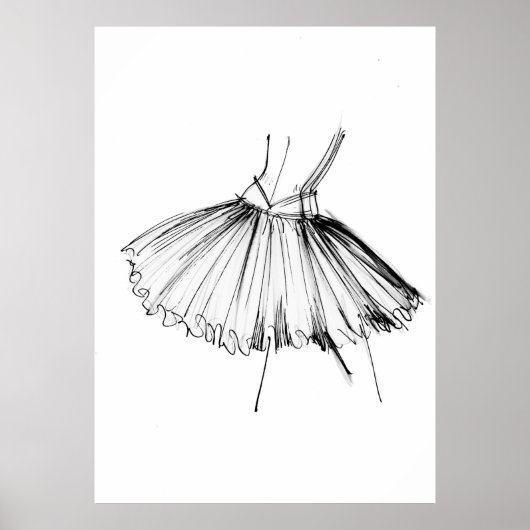 Tutu Fashion Sketch Poster (Vorne)
