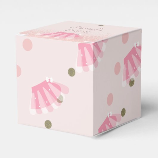Tutu Girls Geburtstag macht zwei Glitzer rosa Geschenkschachtel (Vorderseite)