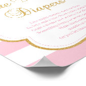 Tutu Kleid Babydusche Spätwindeln Zeichen Poster (Ecke)