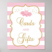 Tutu Kleid Babyduschkarten und Geschenkzeichen Poster (Vorne)