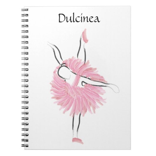 Tutu Liebe Ballerina Notebook Dulcinea Notizblock (Vorderseite)