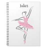 Tutu Liebe Ballerina Notebook Juliet Notizblock (Vorderseite)