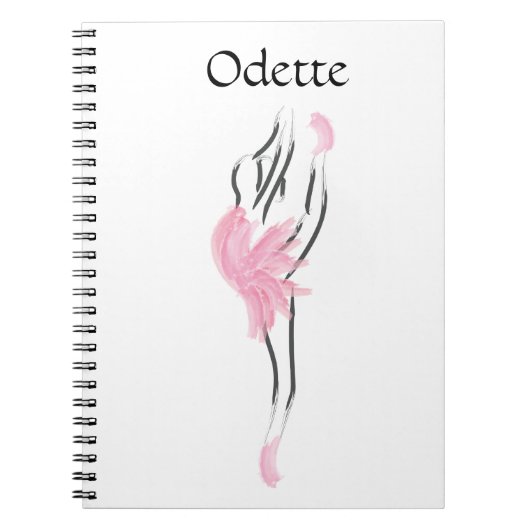 Tutu Liebe Ballerina Notebook Odette Notizblock (Vorderseite)