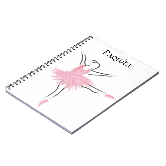 Tutu Liebe Ballerina Notebook Paquita Notizblock (Linke Seite)