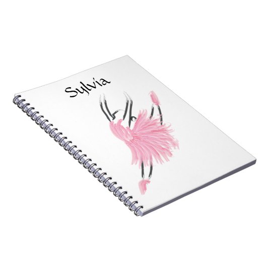 Tutu Liebe Ballerina Notebook Sylvia Notizblock (Rechte Seite)