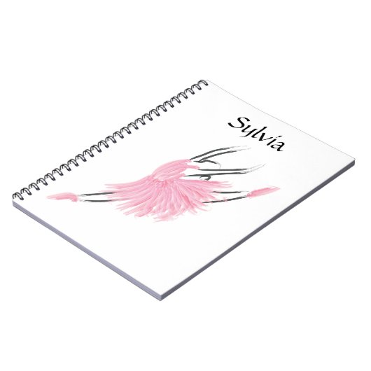 Tutu Liebe Ballerina Notebook Sylvia Notizblock (Linke Seite)
