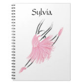 Tutu Liebe Ballerina Notebook Sylvia Notizblock (Vorderseite)