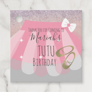 Tutu Mädchen Geburtstagsfeier Rosa Danke Geschenkanhänger