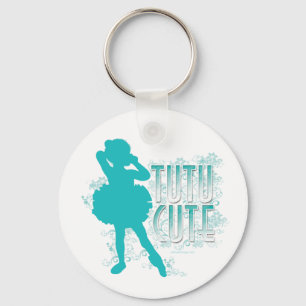 TuTu niedlich (Aqua) Schlüsselanhänger